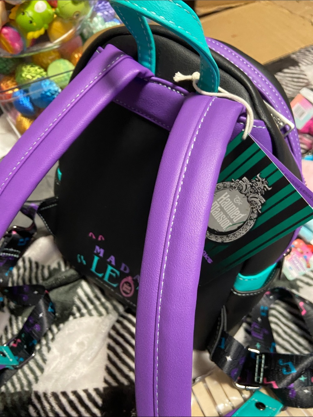 Disney Black Teal Purple Villain Mini Backpack - Picture 6 of 7